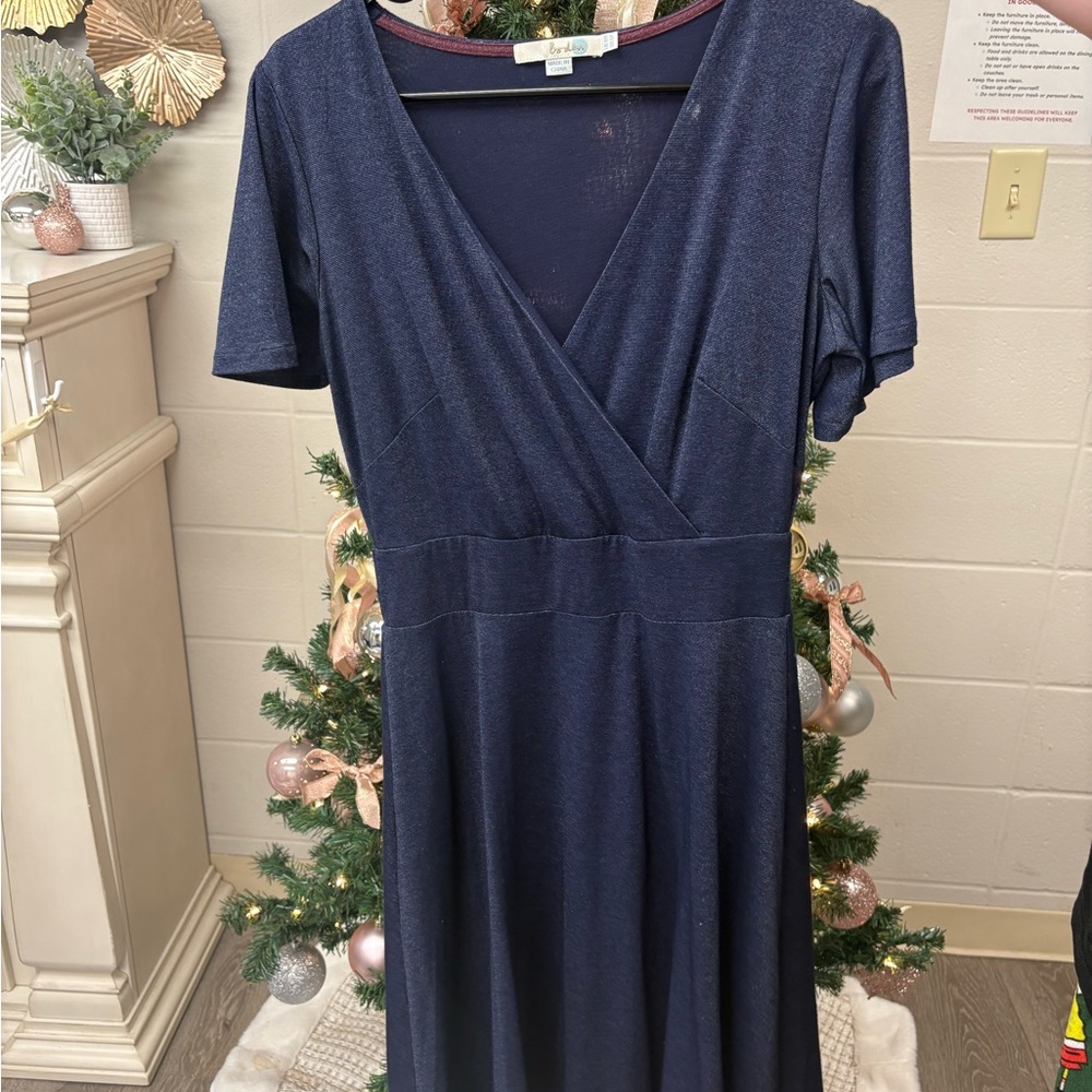 Boden Navy Midi Dress